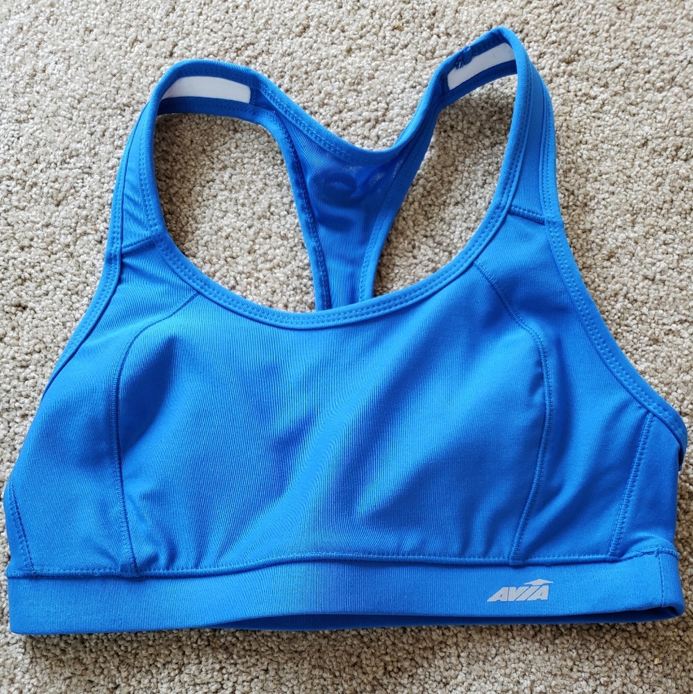 Avia size M blue padded sports bra